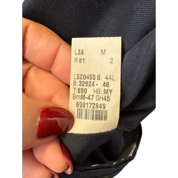 Lauren Ralph Lauren Men’s 44L Wool Navy Blue Two Button Sport Coat Blazer - Picture 8 of 9